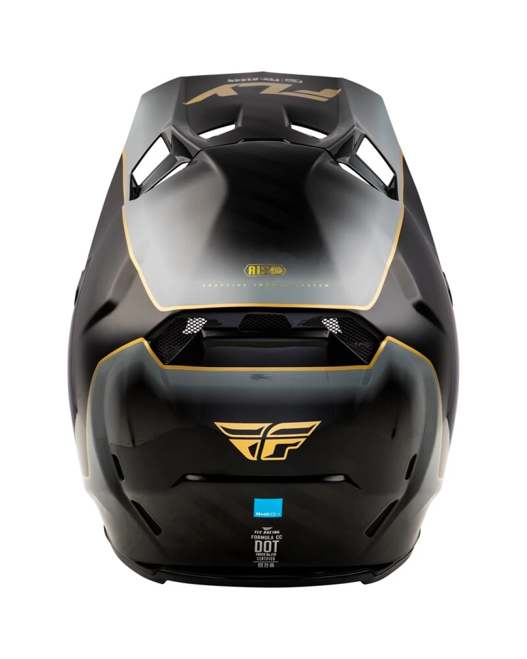 Мотокрос каска FLY RACING Formula CC L.E. Underglow - Black/Grey/Gold 2025