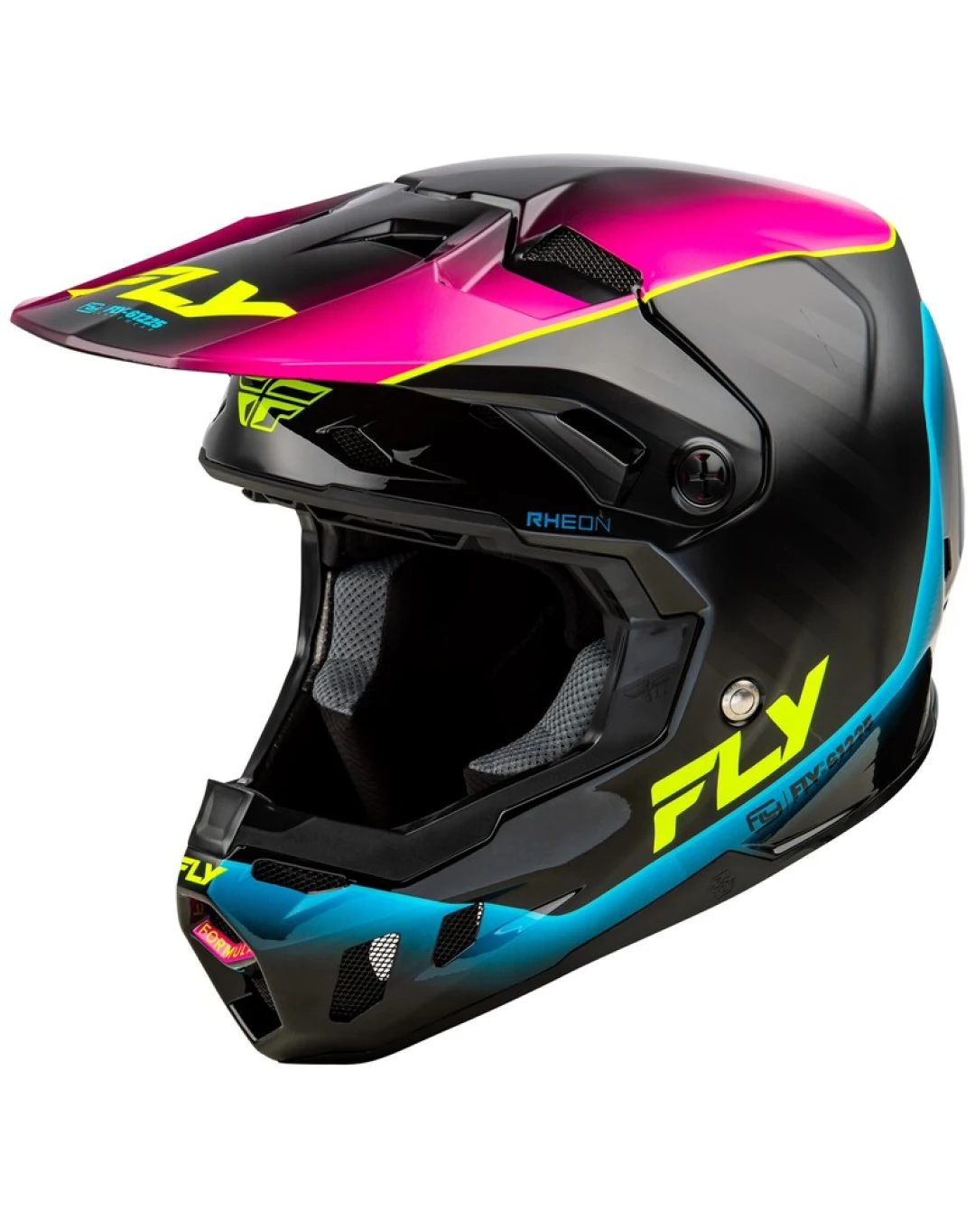 Мотокрос каска FLY RACING Formula CC L.E. Underglow - Grey/Pink/Blue 2025