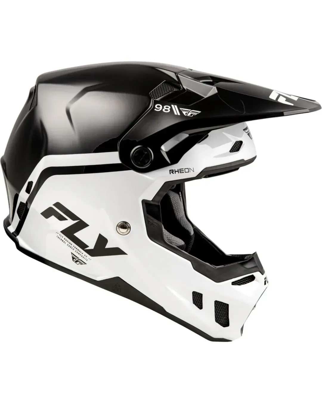 Мотокрос каска FLY RACING Formula CC Objective - Black/White 2025