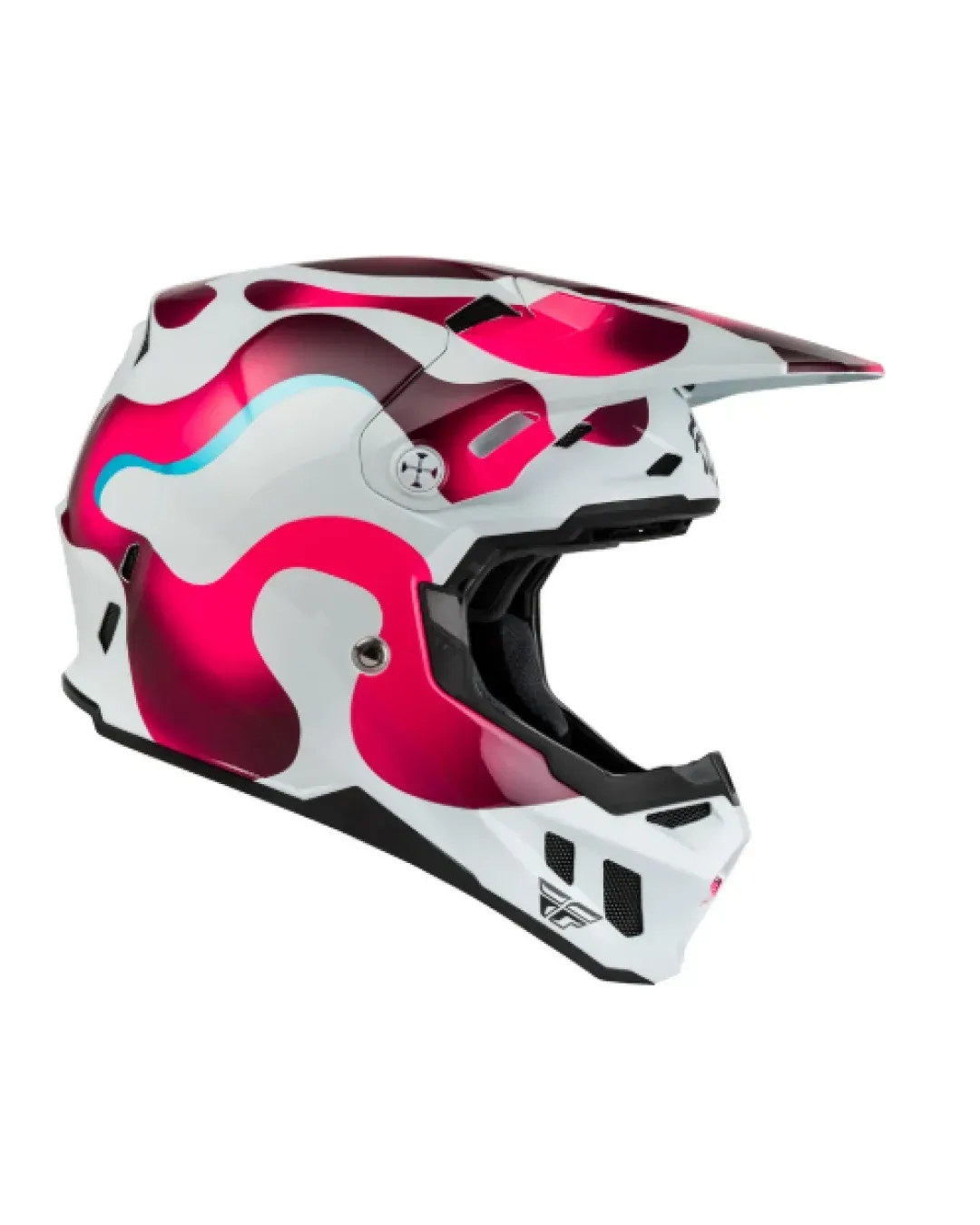 Мотокрос каска FLY RACING Formula CC Vibe - White/Pink/Blue