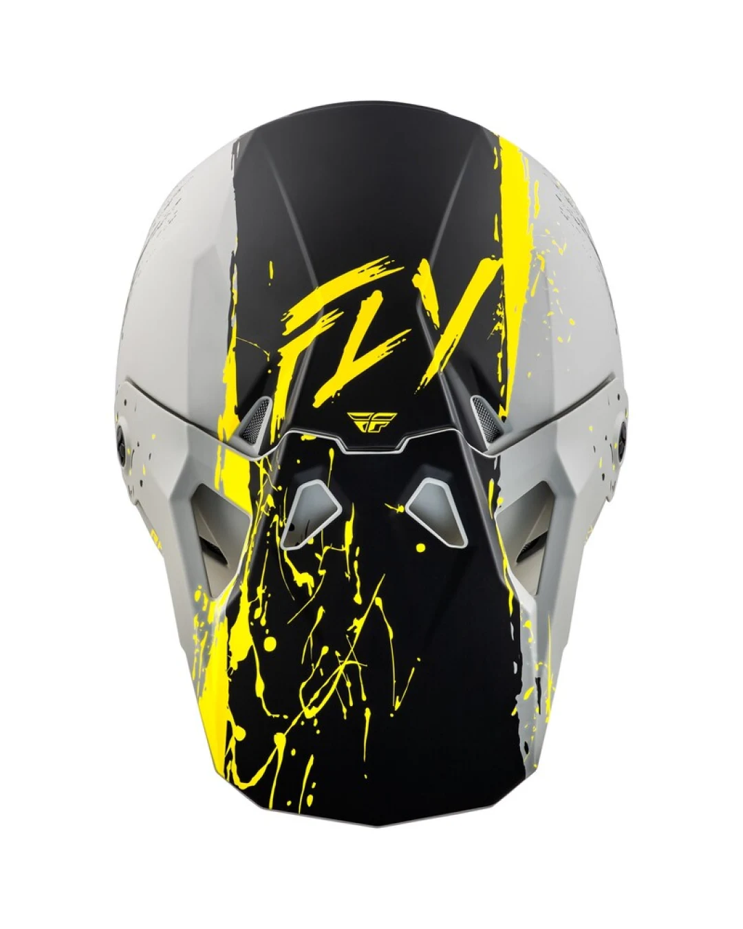 Мотокрос каска FLY RACING Formula CP Manic - Matte Grey/Black/Yellow 2025