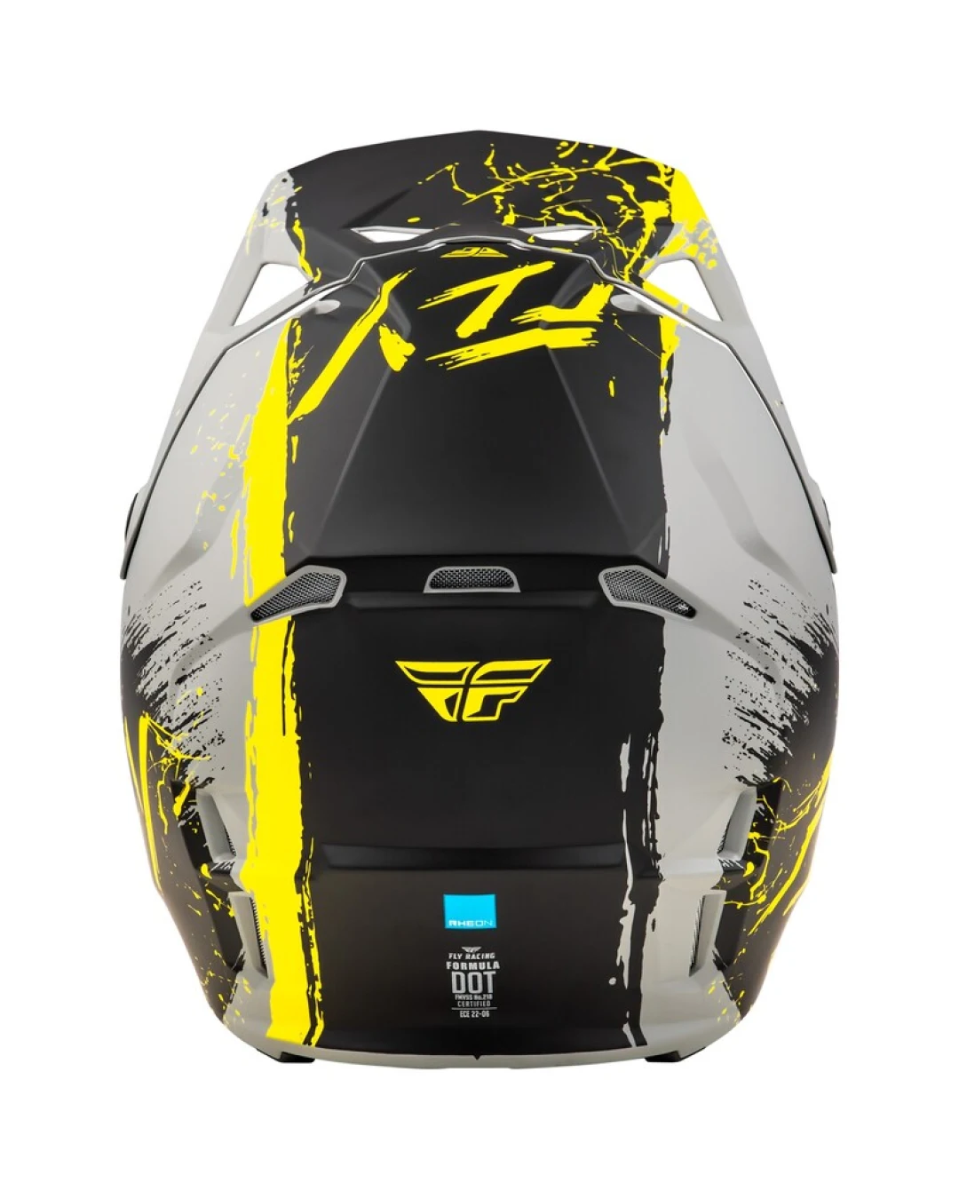 Мотокрос каска FLY RACING Formula CP Manic - Matte Grey/Black/Yellow 2025