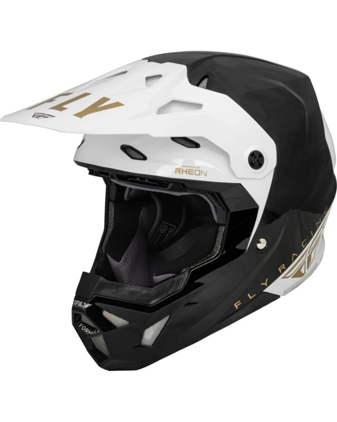 Мотокрос каска FLY RACING Formula CP Slant- Black/White/Gold