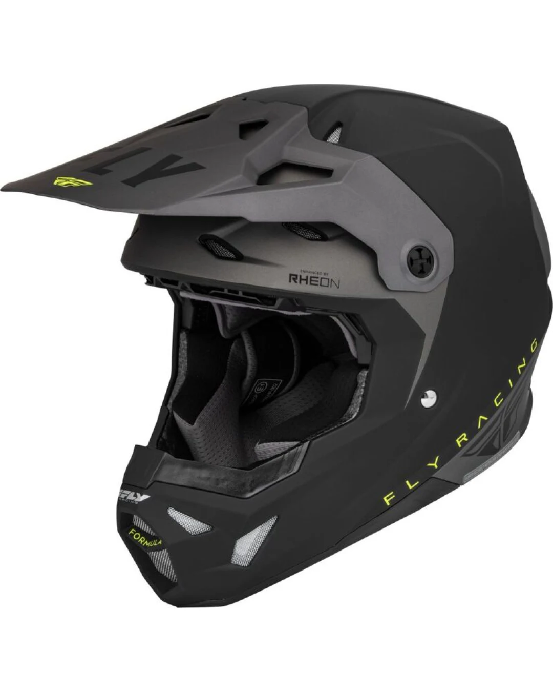 Мотокрос каска FLY RACING Formula CP Slant- Matte Black/Grey/Hi-Vis