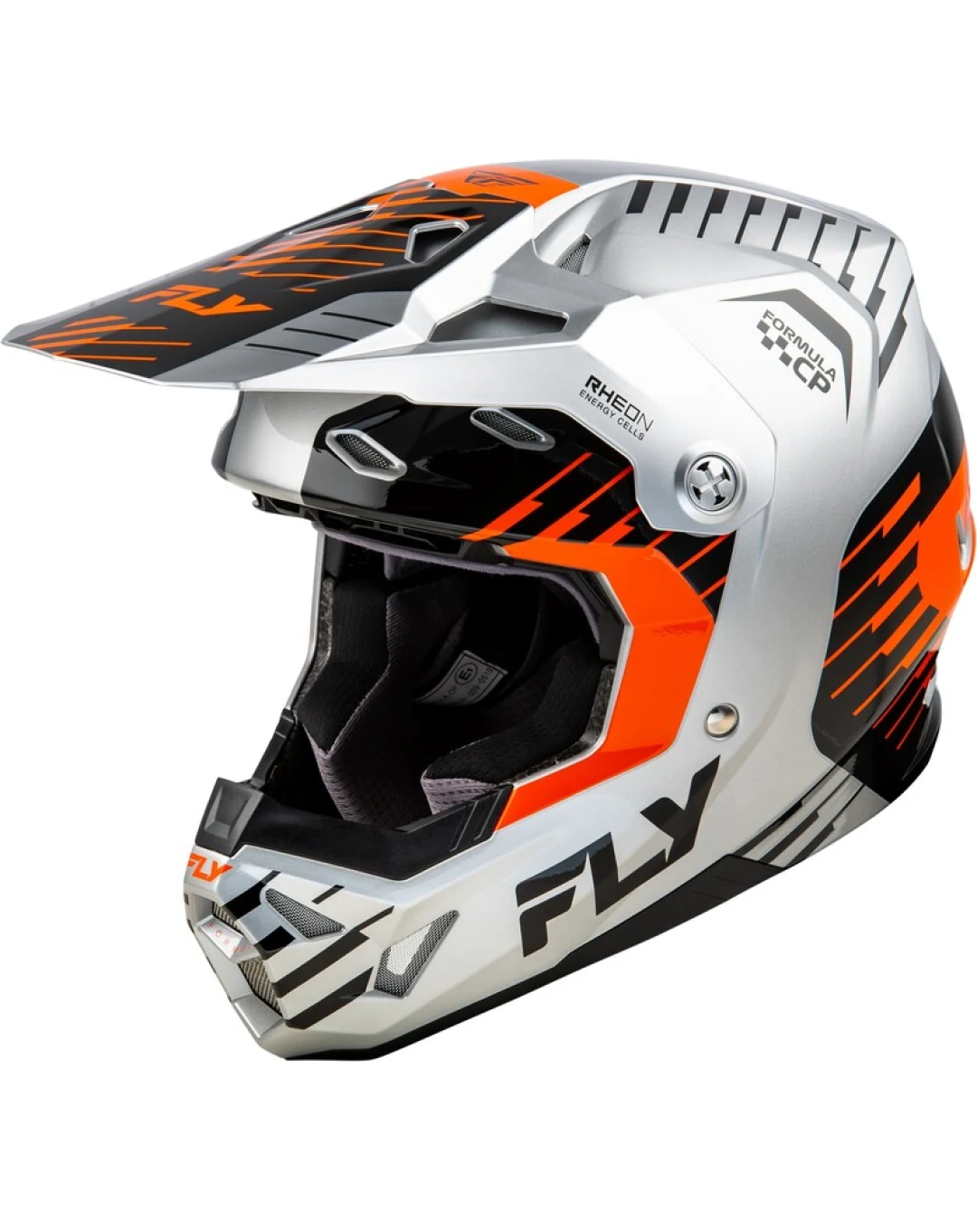 Мотокрос каска FLY RACING Formula CP Slice - Grey/Orange/Black 2025