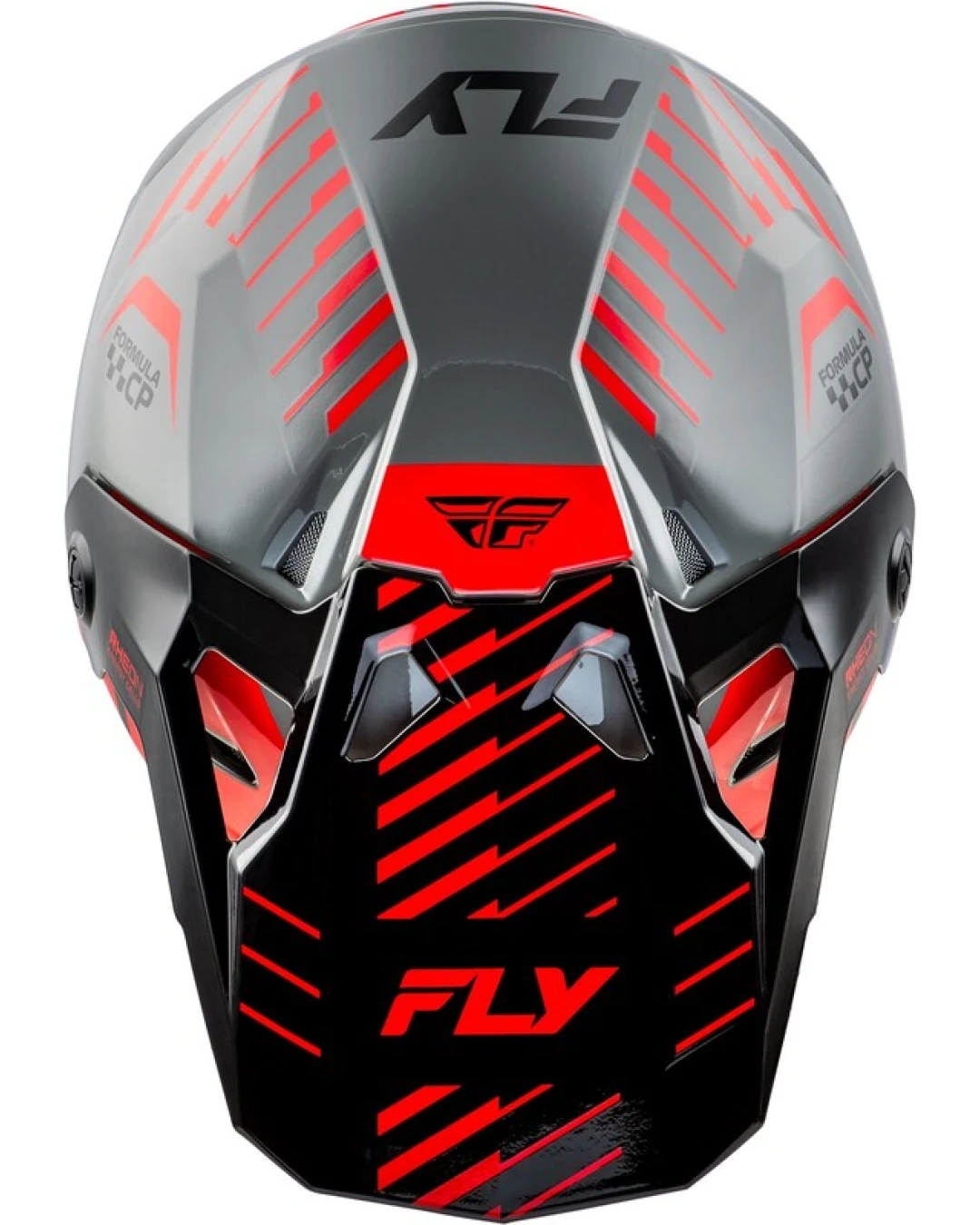 Мотокрос каска FLY RACING Formula CP Slice - Grey/Red/Black 2025