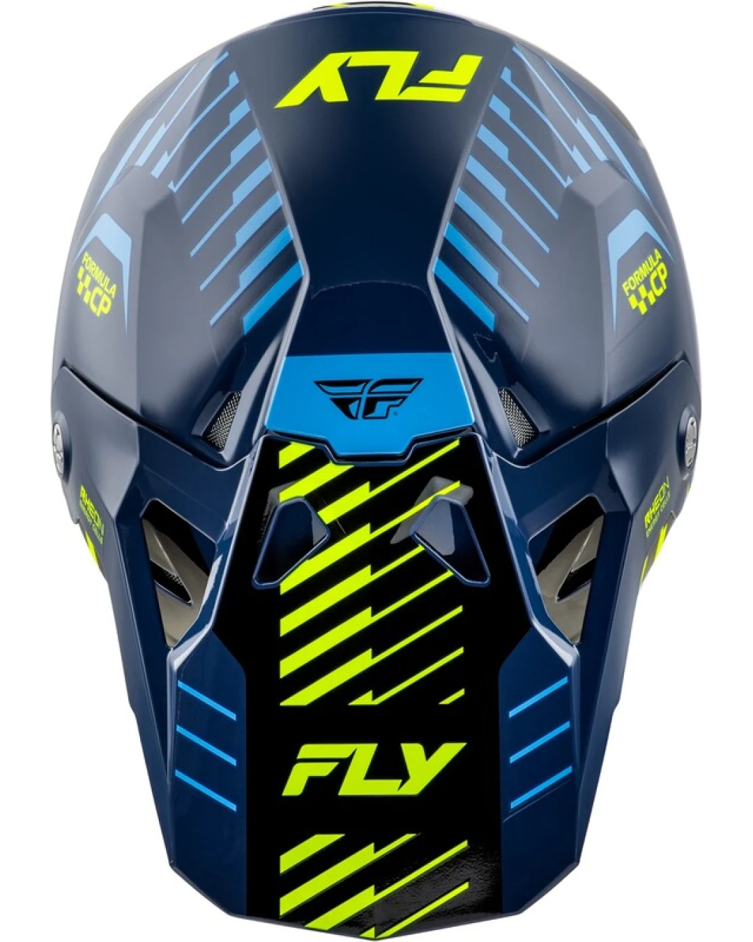 Мотокрос каска FLY RACING Formula CP Slice - Navy/Hi-Vis/White 2025