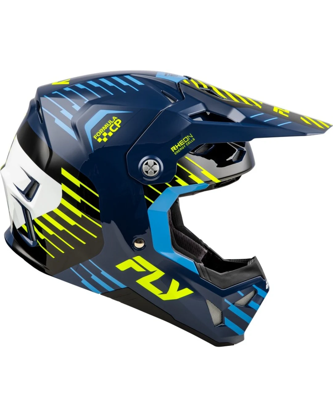 Мотокрос каска FLY RACING Formula CP Slice - Navy/Hi-Vis/White 2025