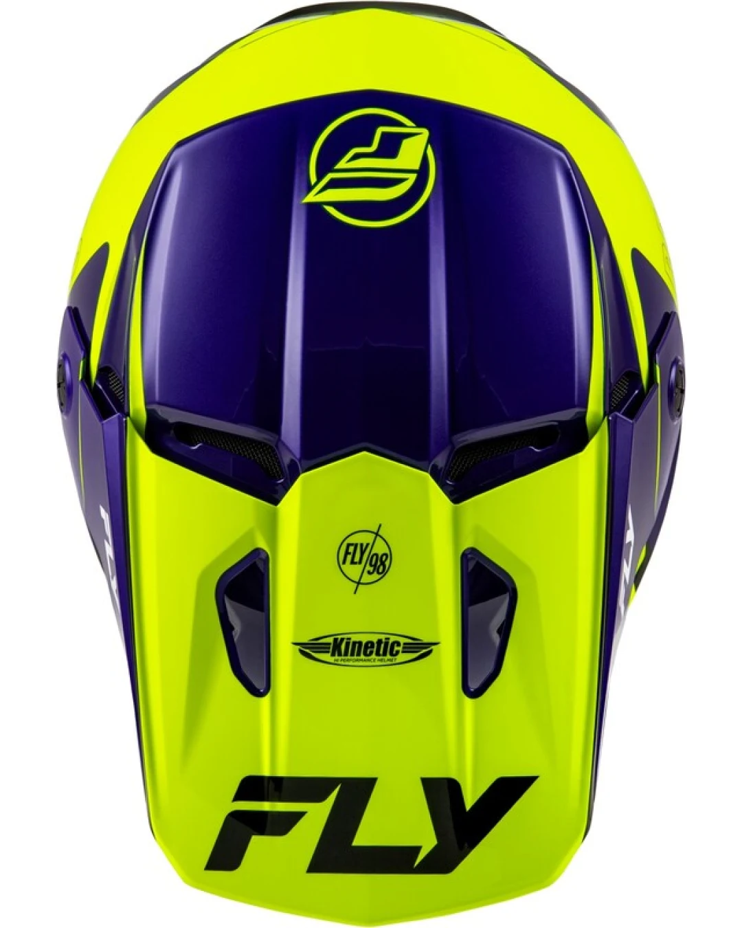 Мотокрос каска FLY RACING Formula Kinetic Rally-Hi-Vis/Blue/Black 2025