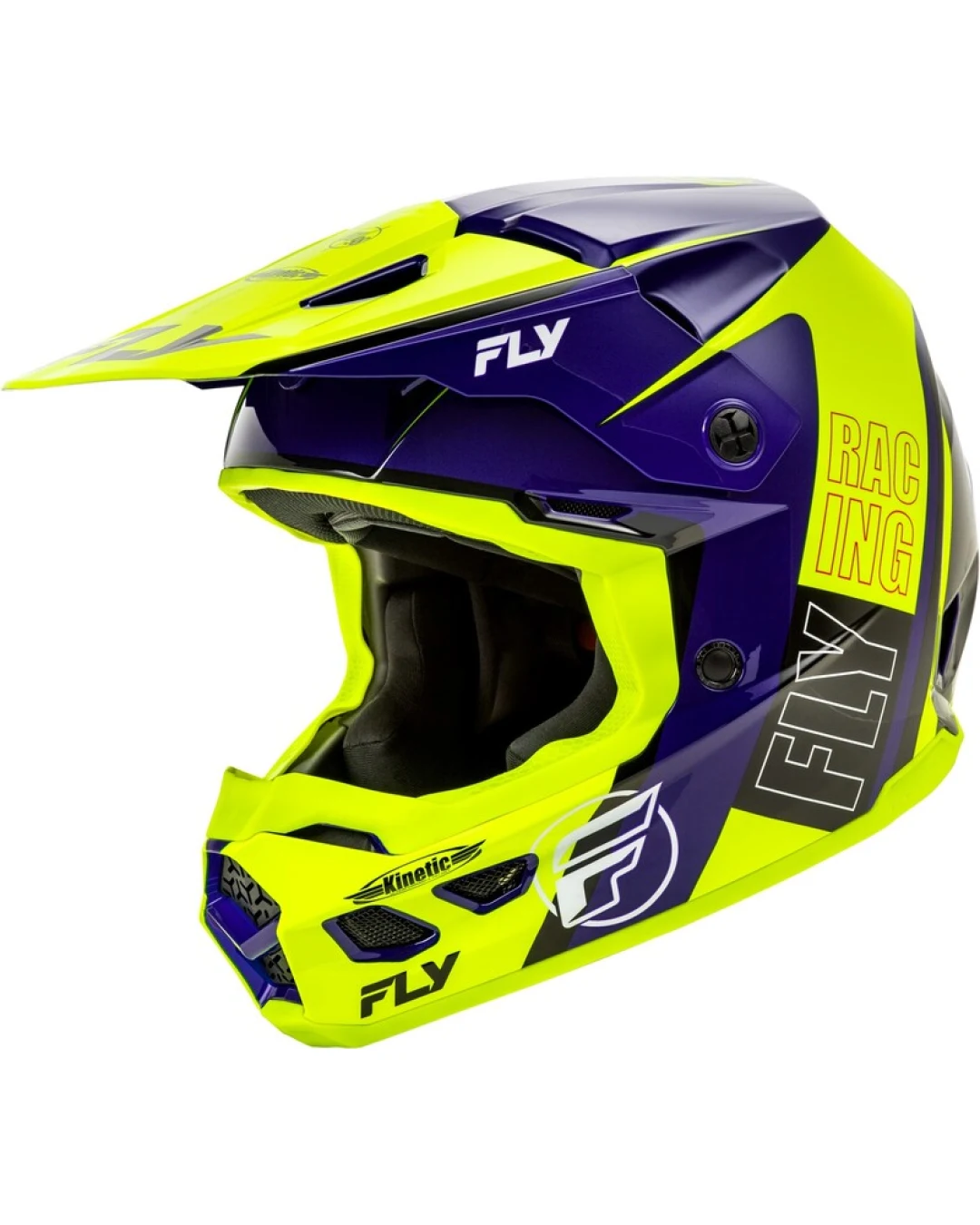 Мотокрос каска FLY RACING Formula Kinetic Rally-Hi-Vis/Blue/Black 2025