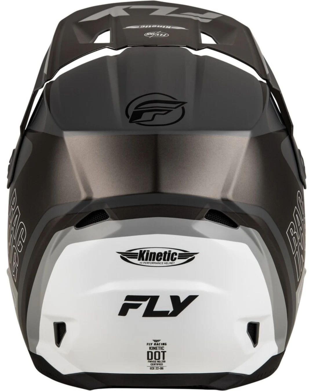 Мотокрос каска FLY RACING Formula Kinetic Rally-Matte Grey/Black/White 2025