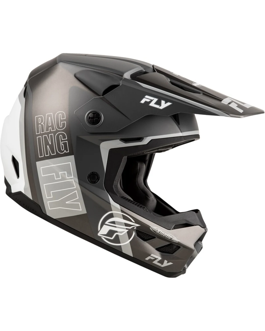Мотокрос каска FLY RACING Formula Kinetic Rally-Matte Grey/Black/White 2025