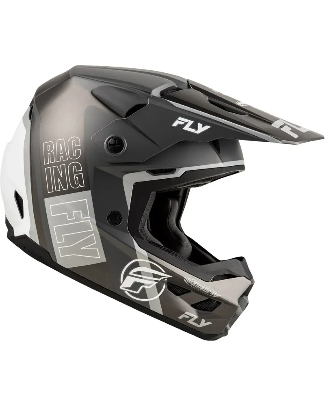 Мотокрос каска FLY RACING Formula Kinetic Rally-Matte Grey/Black/White 2025