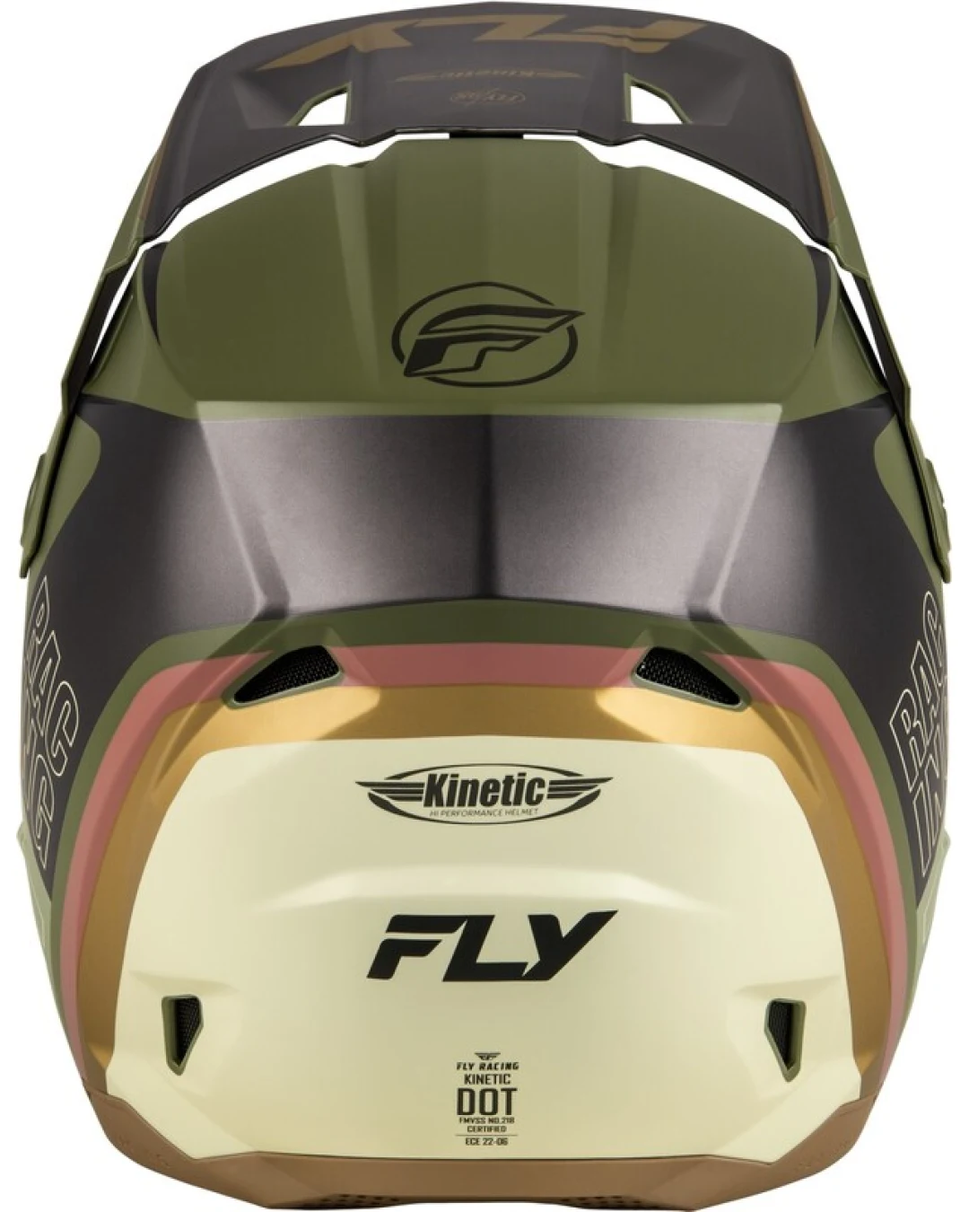 Мотокрос каска FLY RACING Formula Kinetic Rally-Matte Moss Grey/Khaki/Off-Whitee 2025