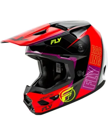 Мотокрос каска FLY RACING Formula Kinetic Rally-Red/Black/White 2025