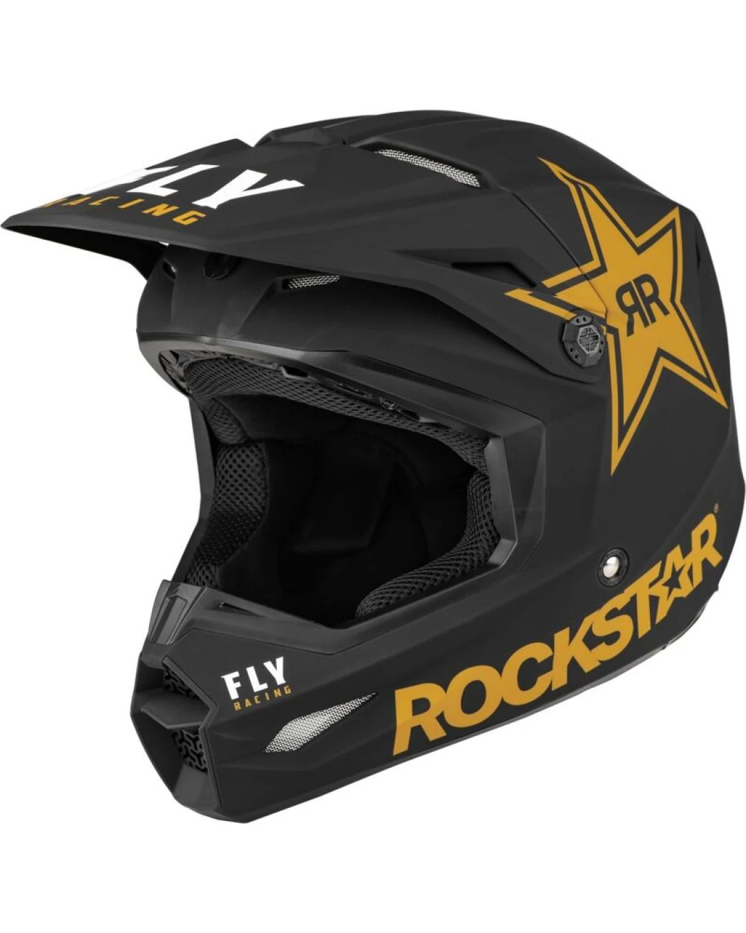 Мотокрос каска FLY RACING Formula Kinetic Rockstar - Matte Black/Gold
