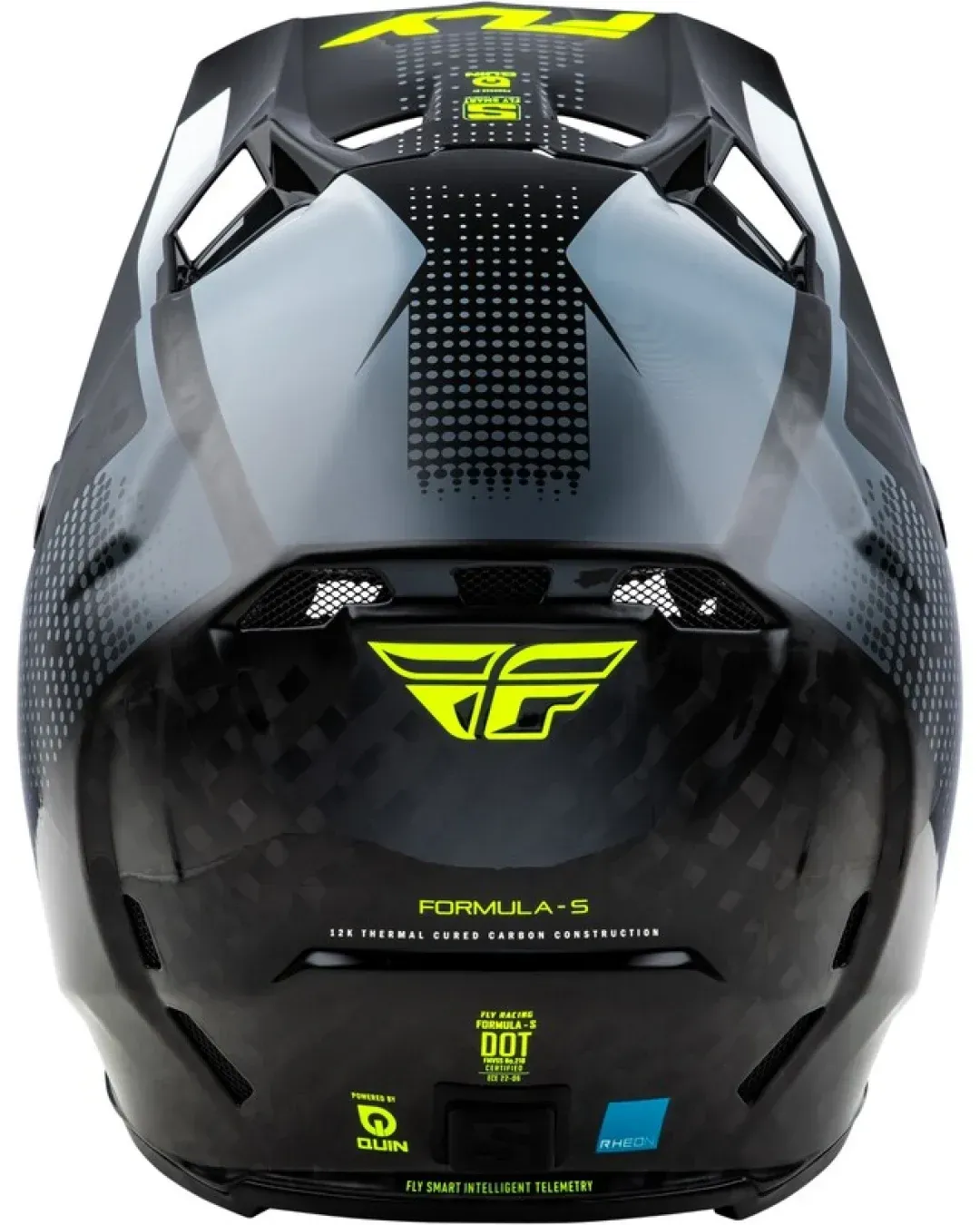 Мотокрос каска FLY RACING Formula S Carbon Protocol-Black Carbon/Grey/Hi-Vis 2025