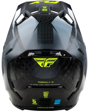 Мотокрос каска FLY RACING Formula S Carbon Protocol-Black Carbon/Grey/Hi-Vis 2025