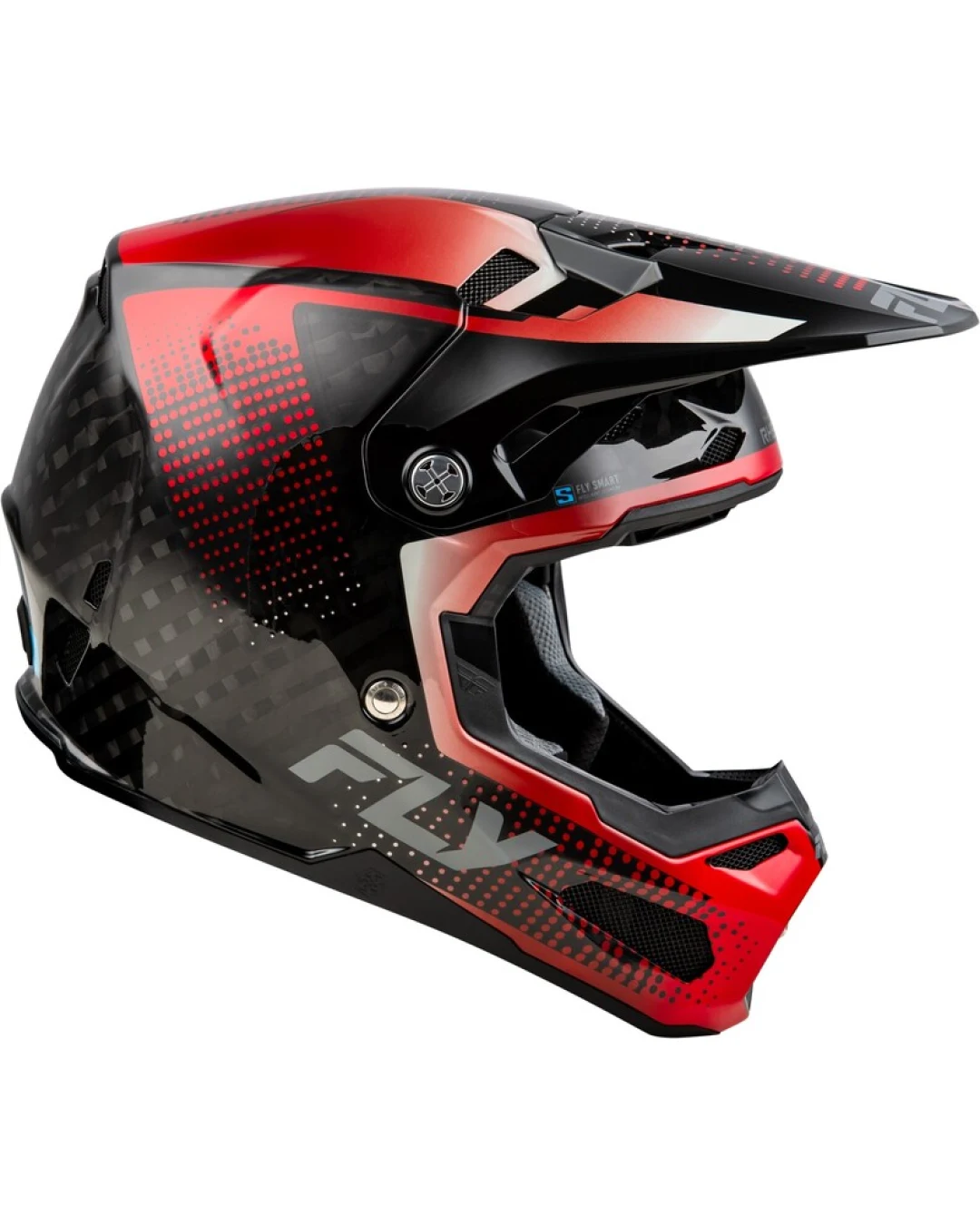 Мотокрос каска FLY RACING Formula S Carbon Protocol-Black Carbon/Red 2025