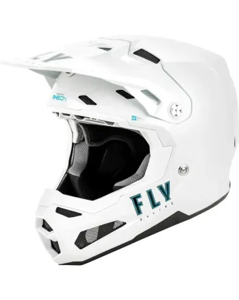 Мотокрос каска FLY RACING Formula S Carbon Solid Helmet - White 2025