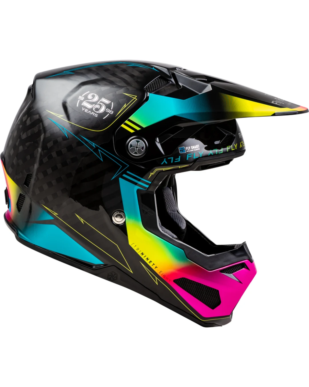 Мотокрос каска FLY RACING Formula Smart Carbon Legacy-Black/Blue/Fuschia