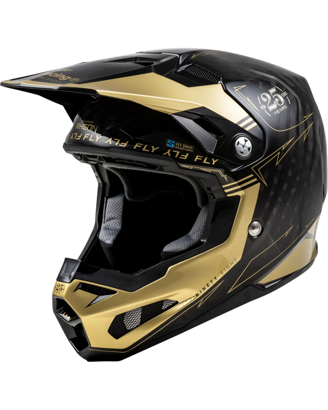 Мотокрос каска FLY RACING Formula Smart Carbon Legacy-Black/Gold