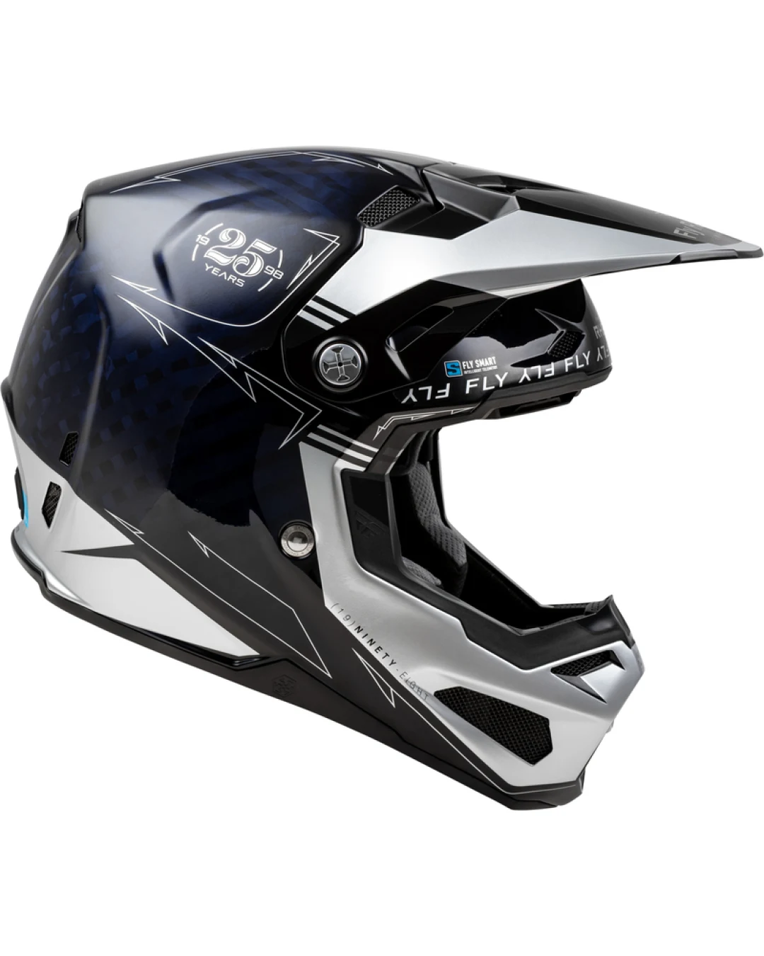 Мотокрос каска FLY RACING Formula Smart Carbon Legacy-Blue/Silver