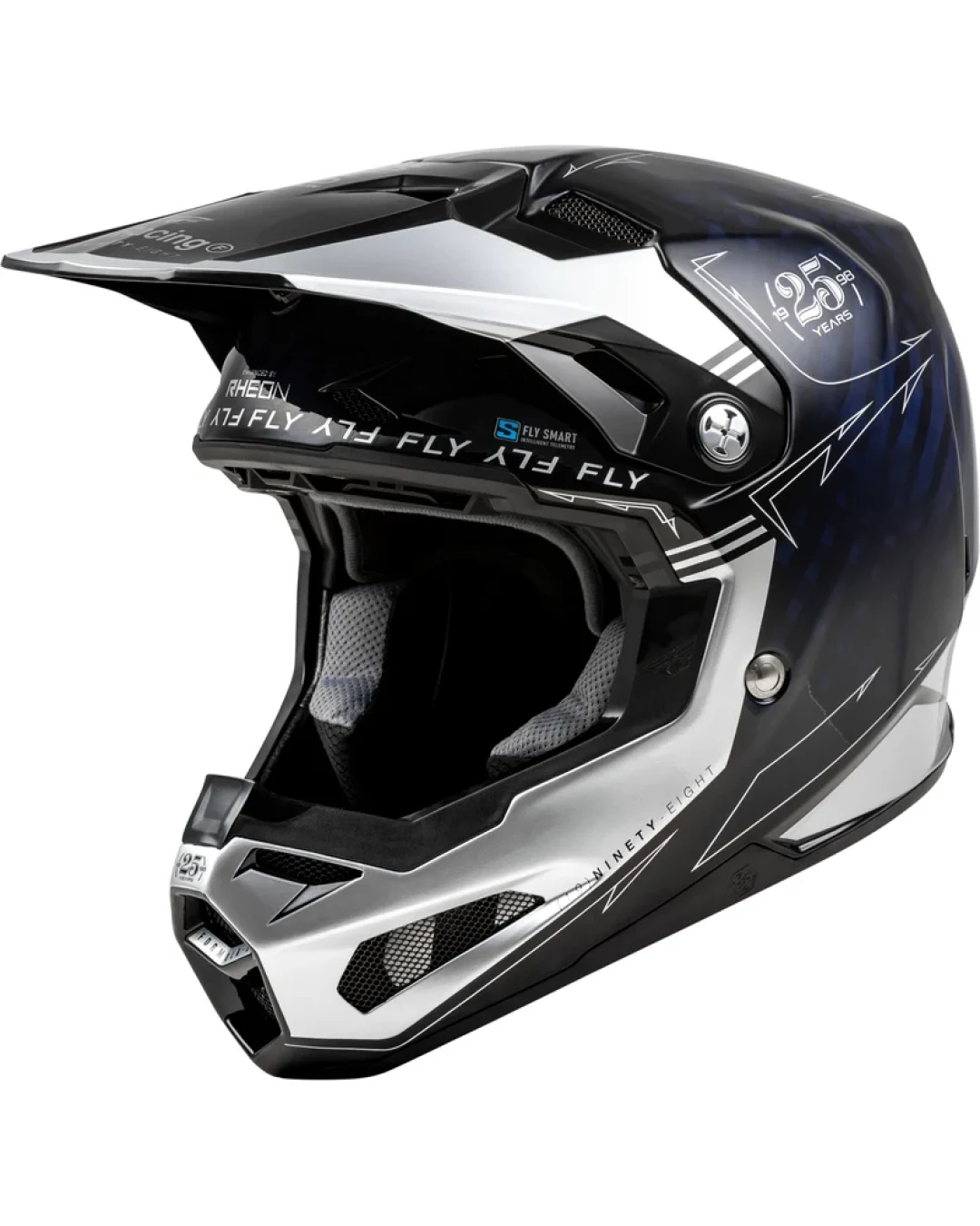 Мотокрос каска FLY RACING Formula Smart Carbon Legacy-Blue/Silver