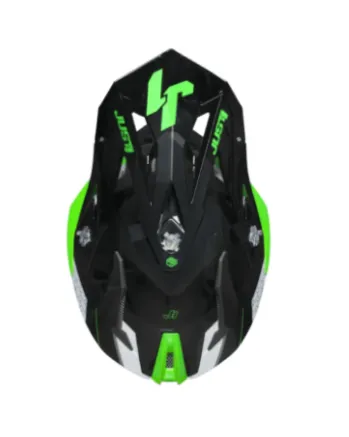 Mотокрос каска Just1 J-18 F Hexa Green Fluo/White/Titanium