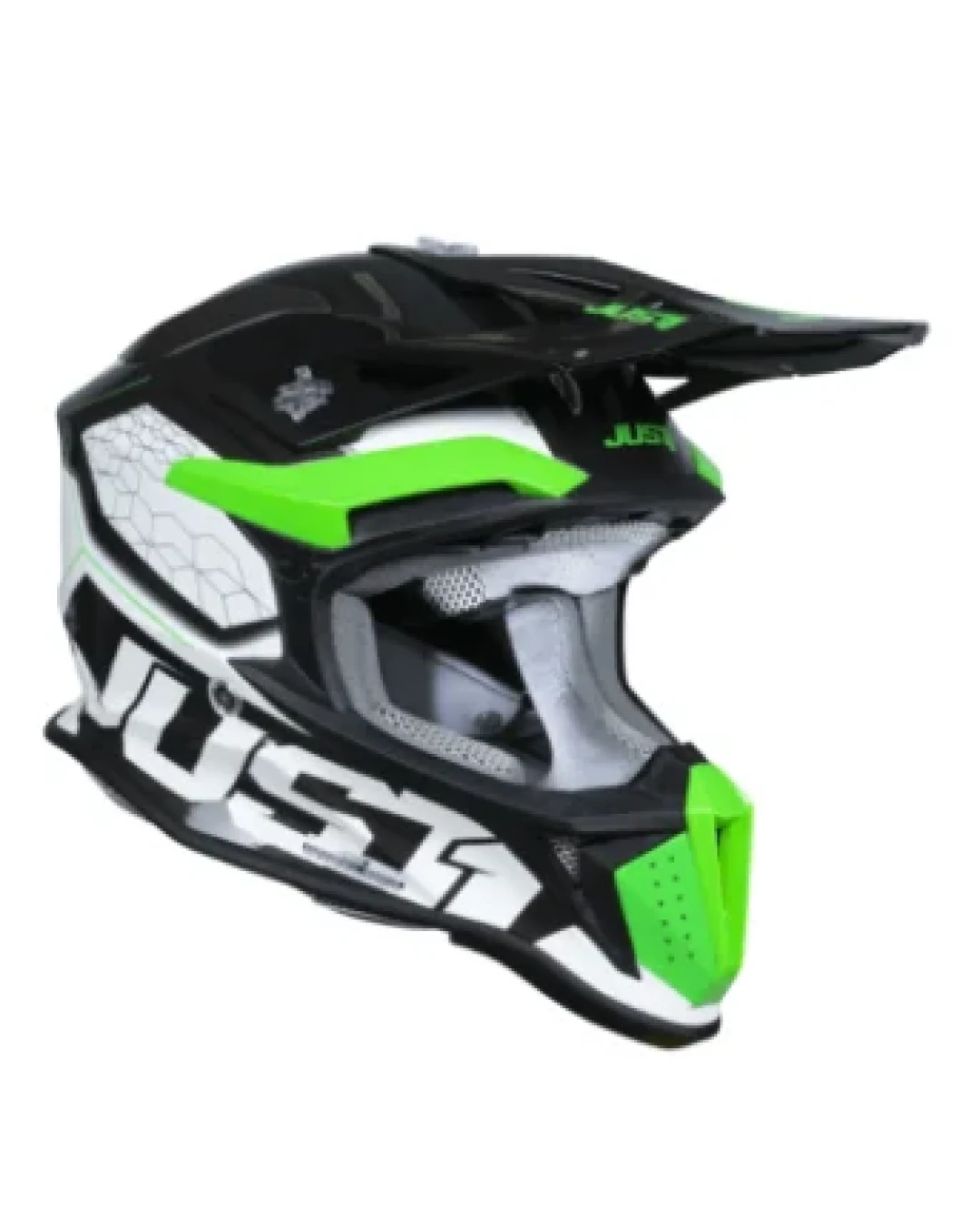 Mотокрос каска Just1 J-18 F Hexa Green Fluo/White/Titanium