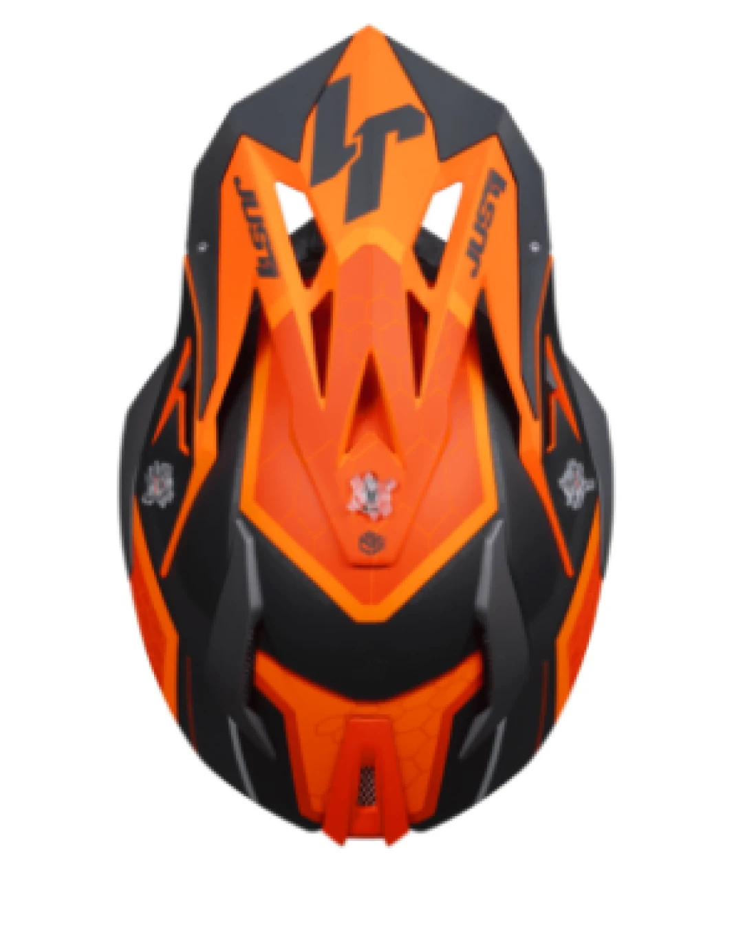 Mотокрос каска Just1 J-18 F Hexa Orange/Titanium/Black