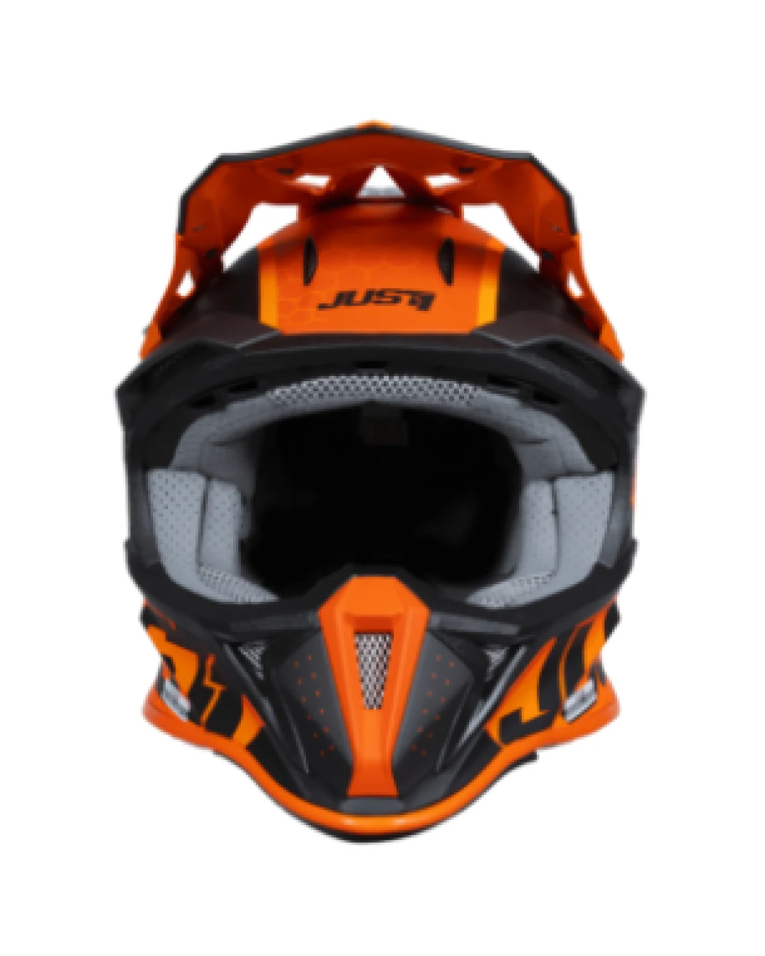 Mотокрос каска Just1 J-18 F Hexa Orange/Titanium/Black
