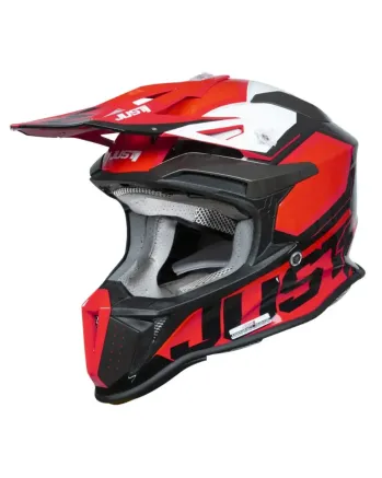 Mотокрос каска Just1 J-18 F Hexa White/Fluo Red/Black