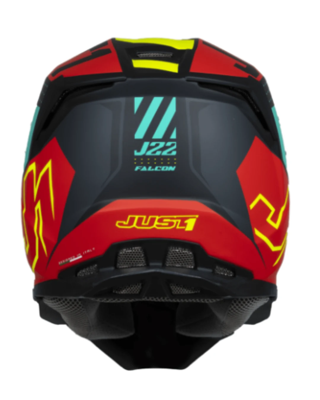 Mотокрос каска Just1 J-22 F Falcon Fluo Red/Yellow/Black