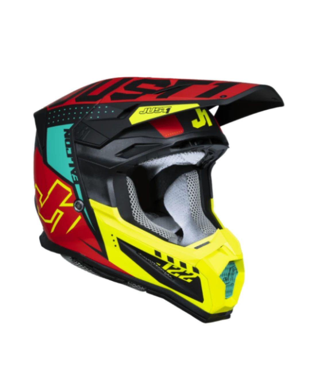 Mотокрос каска Just1 J-22 F Falcon Fluo Red/Yellow/Black
