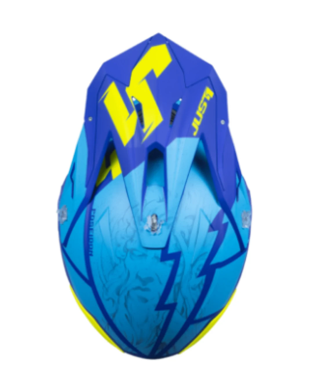 Mотокрос каска Just1 J-39 Poseidon Fluo Yellow/Blue