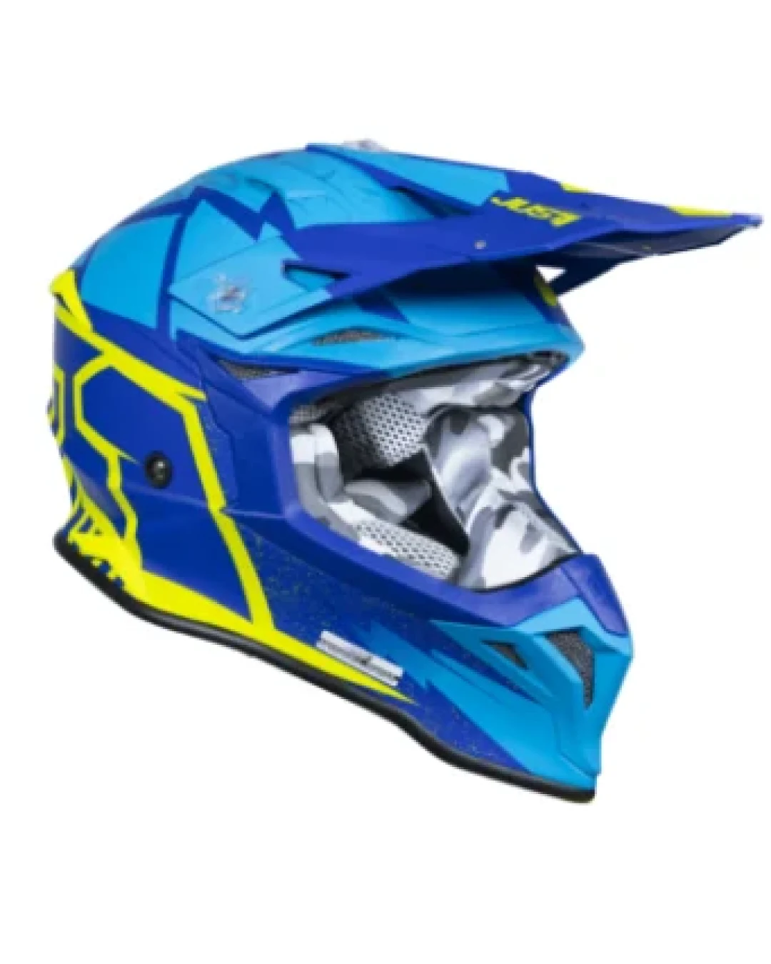 Mотокрос каска Just1 J-39 Poseidon Fluo Yellow/Blue