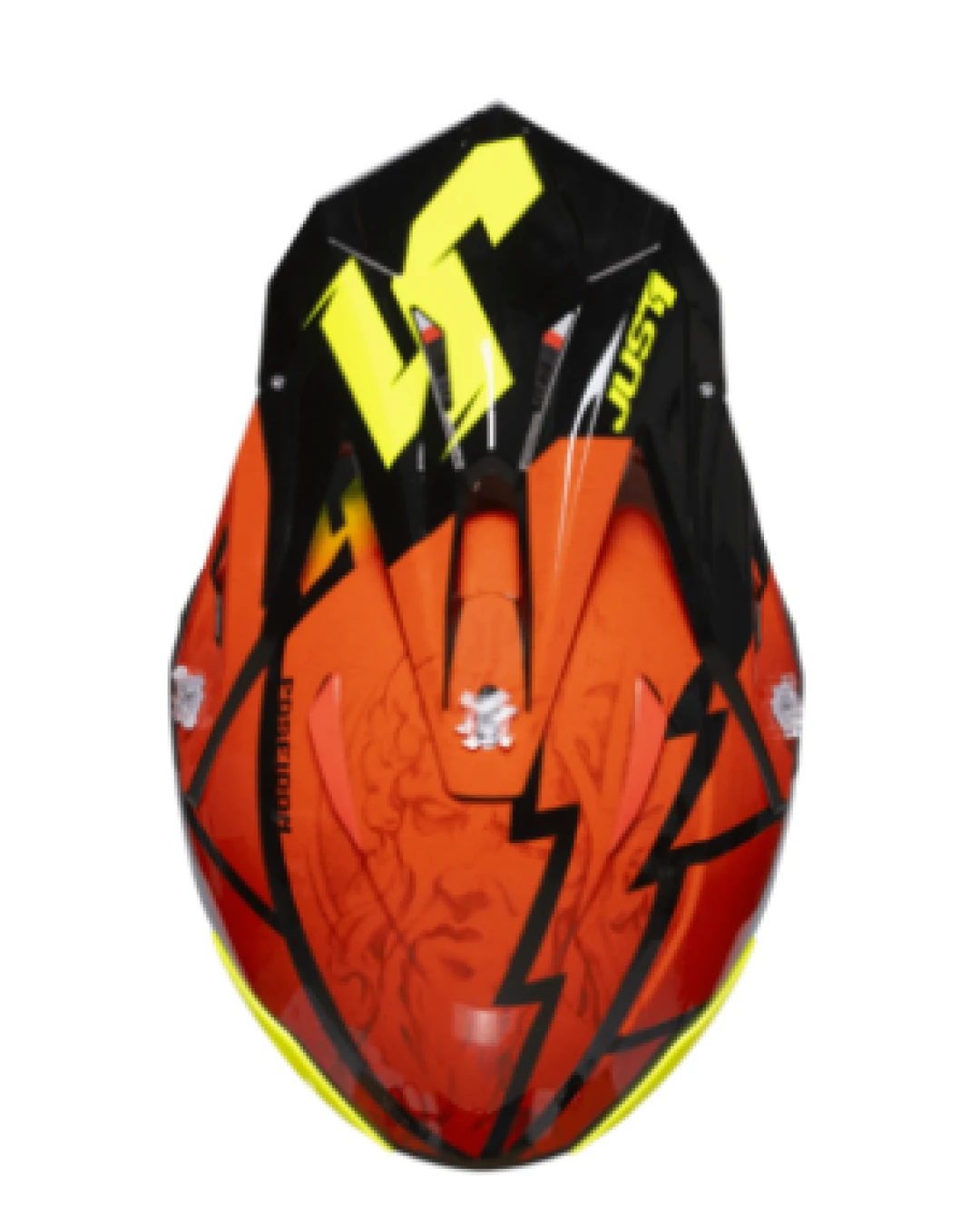 Mотокрос каска Just1 J-39 Poseidon Fluo Yellow/Red  Black