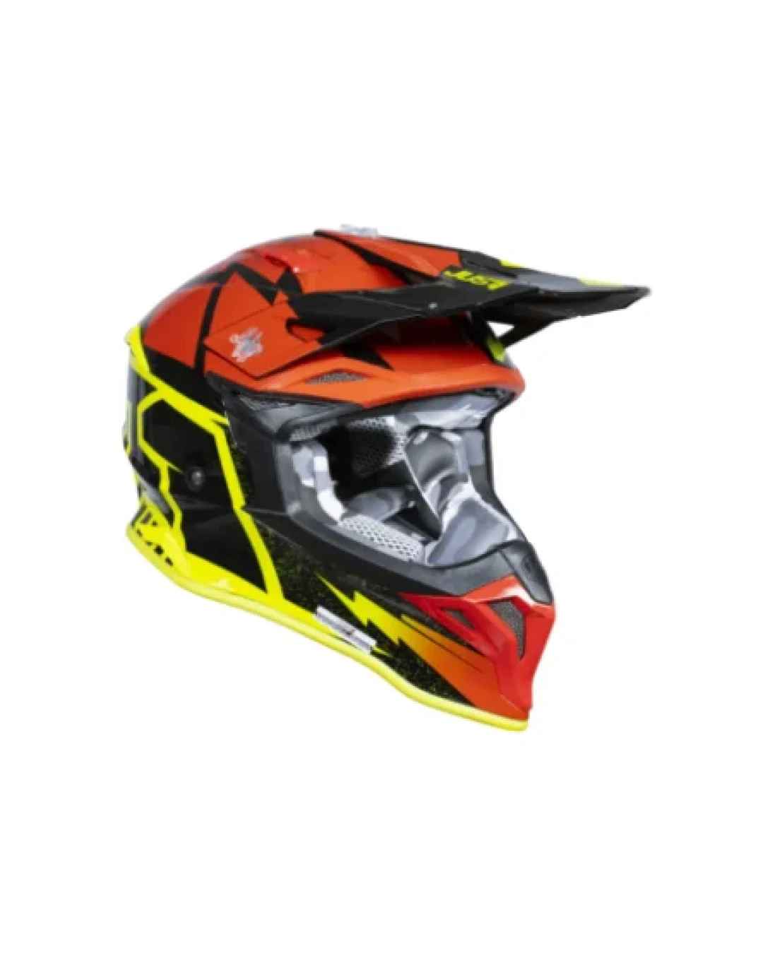 Mотокрос каска Just1 J-39 Poseidon Fluo Yellow/Red  Black