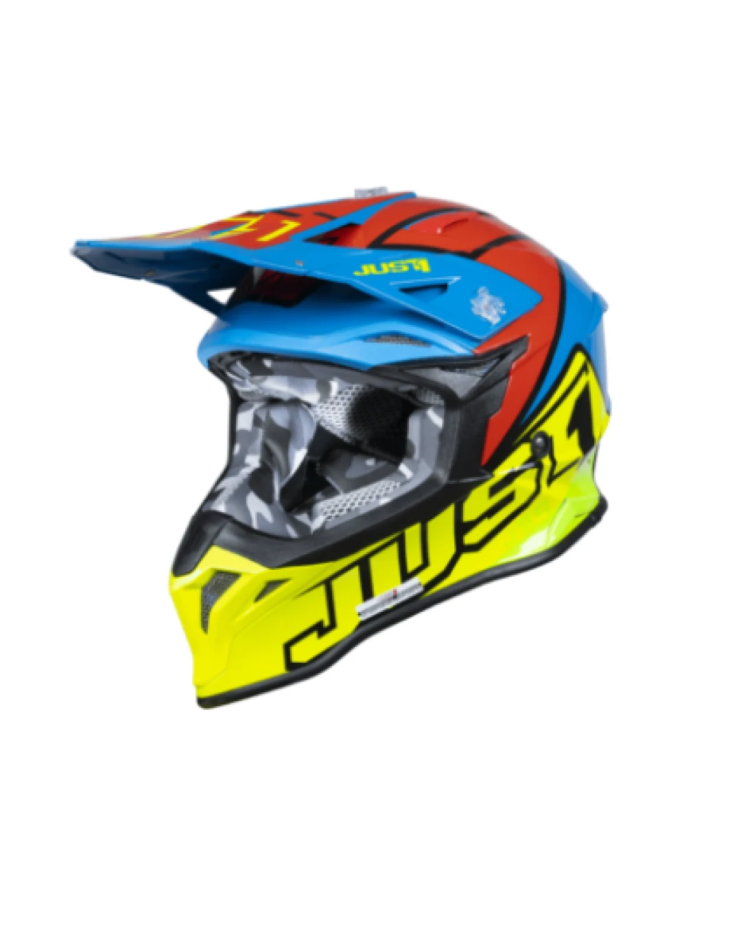 Mотокрос каска Just1 J-39 Thruster Fluo Yellow/Red/Blue