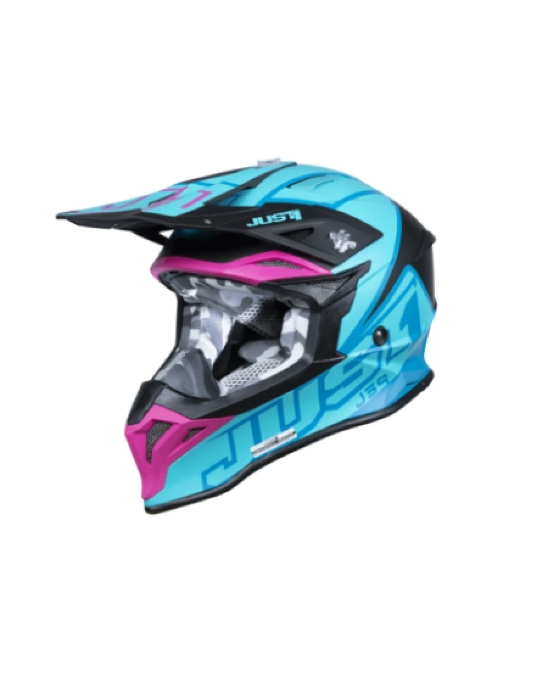 Mотокрос каска Just1 J-39 Thruster Petrol Blue/Fuxia Black