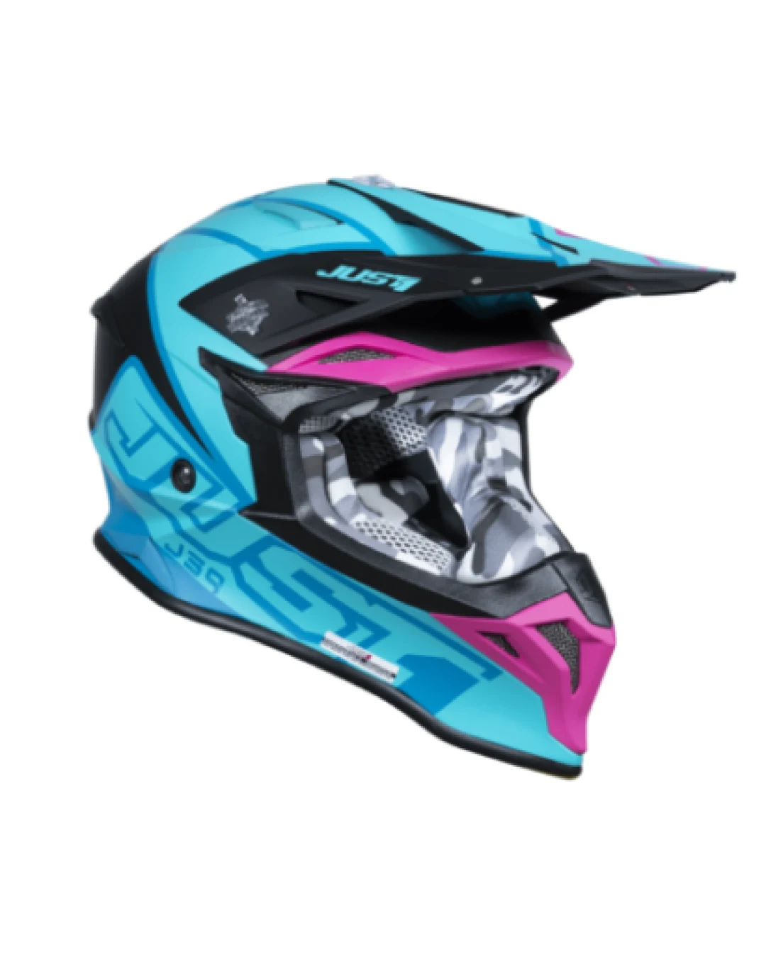 Mотокрос каска Just1 J-39 Thruster Petrol Blue/Fuxia Black