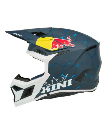 Мотокрос каска KINI RED BULL MX3 1.0-BLUE/WHITE