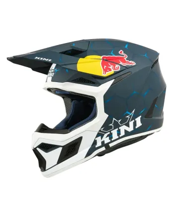 Мотокрос каска KINI RED BULL MX3 1.0-BLUE/WHITE
