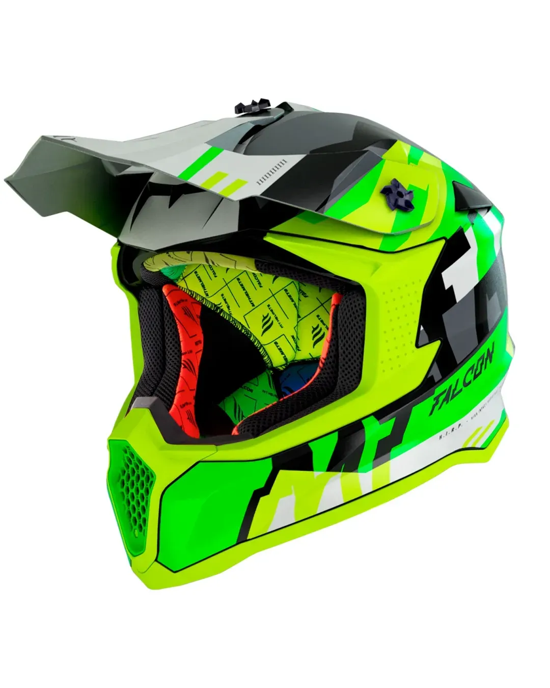 Мотокрос каска MT FALCON ARYA A3 MATT FLUO YELLOW