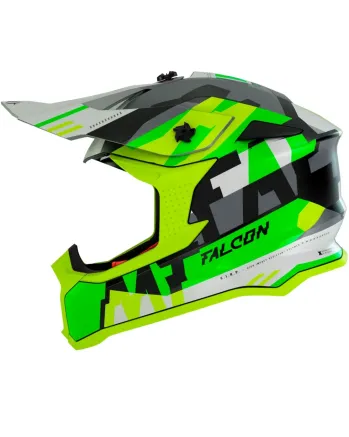 Мотокрос каска MT FALCON ARYA A3 MATT FLUO YELLOW
