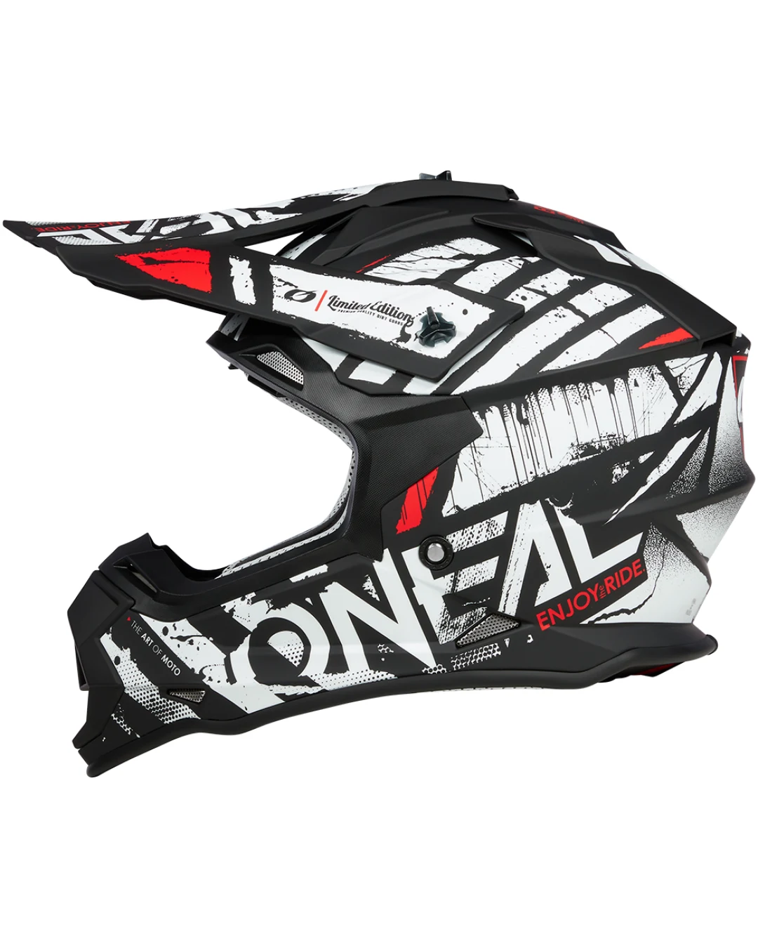 Мотокрос каска O'NEAL 2SERIES GLITCH V.23 BLACK/WHITE