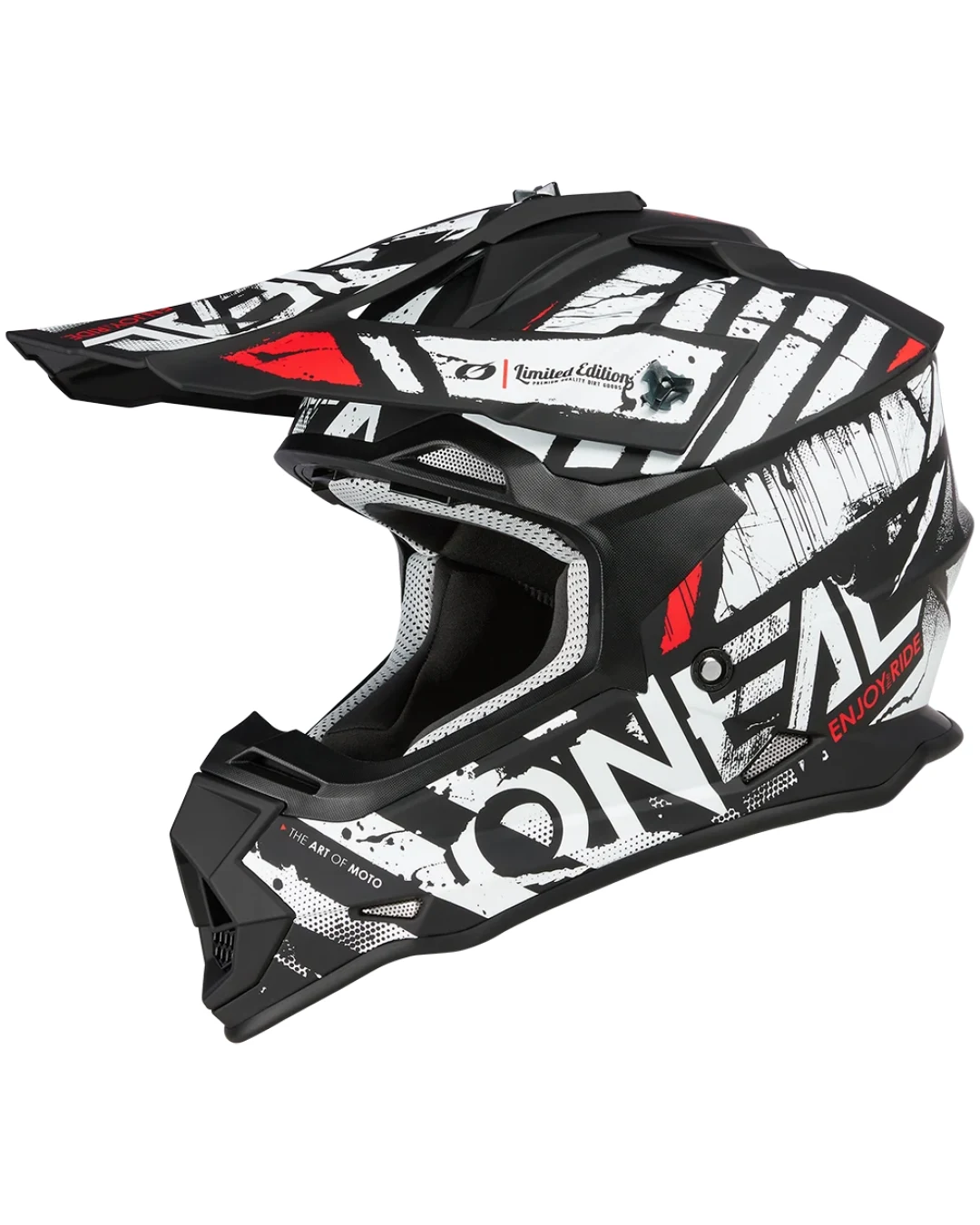 Мотокрос каска O'NEAL 2SERIES GLITCH V.23 BLACK/WHITE