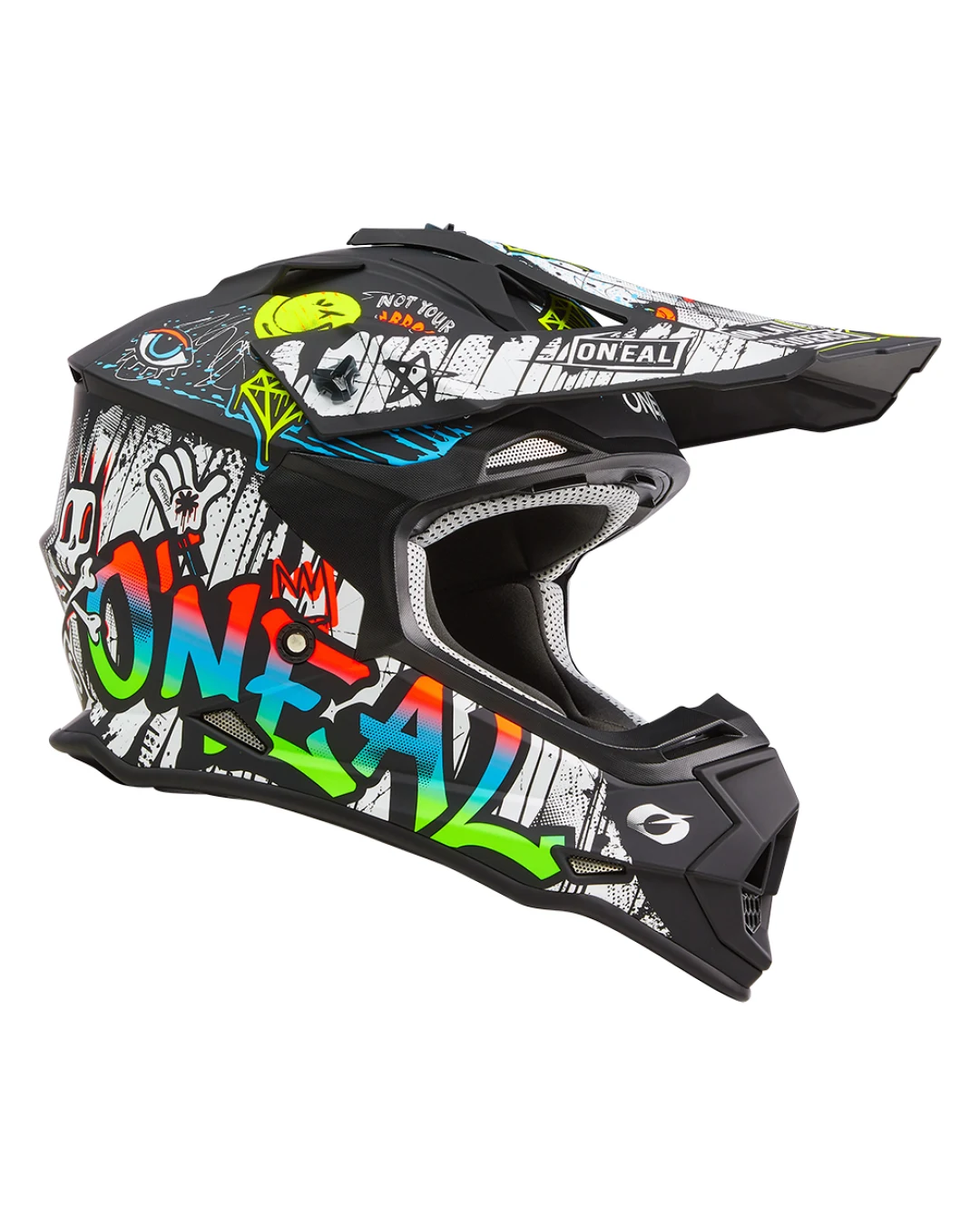 Мотокрос каска O'NEAL 2SERIES RANCID BLACK/WHITE