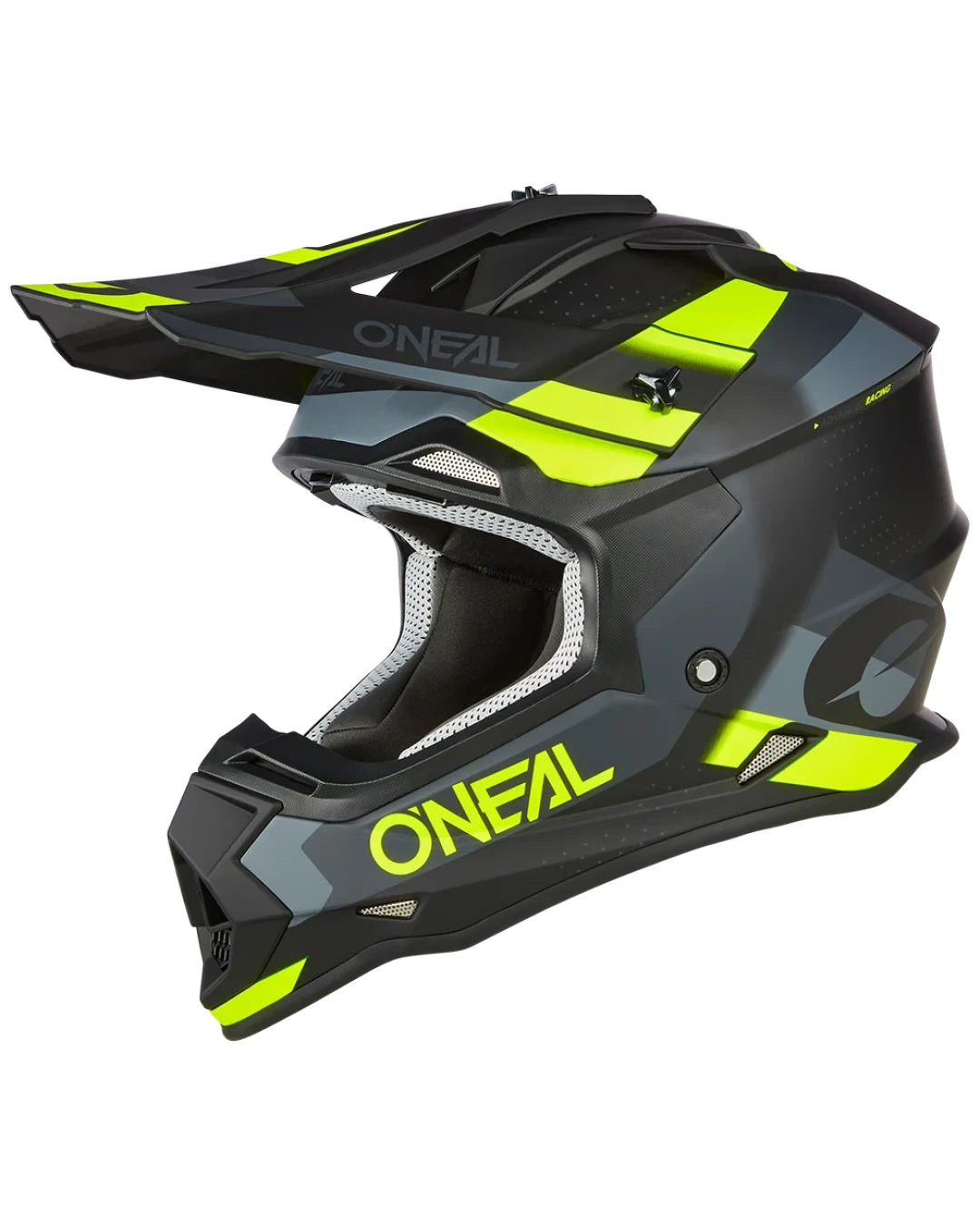 Мотокрос каска O'NEAL 2SERIES SPYDE V.23 BLACK/GRAY/NEON YELLOW
